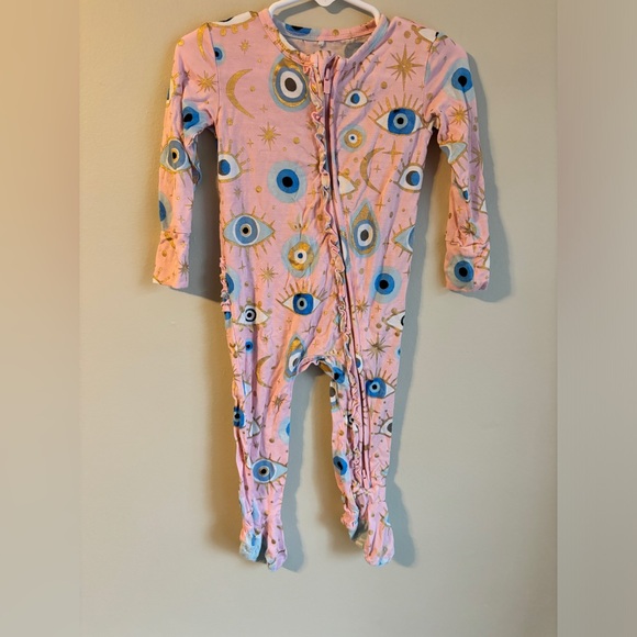 Posh Peanut Other - Posh Peanut Pink Footie with Blue Eye Design